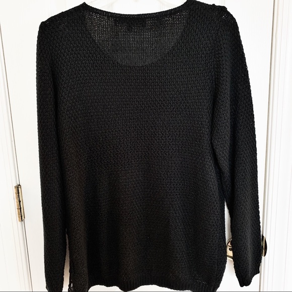 Brixton Ivy Darla Asymmetric Lace Hem Sweater - Picture 4 of 6